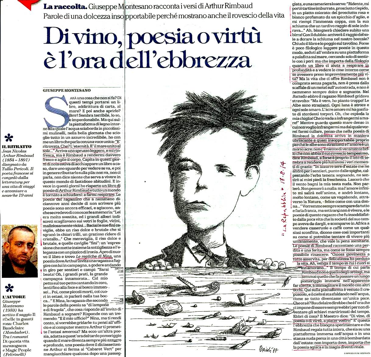 Al mare con Rimbaud: un articolo di Giuseppe Montesano.